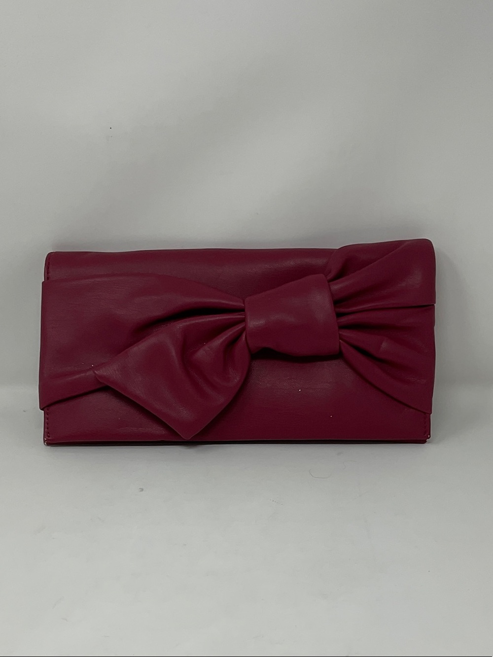 INC International Concepts Magenta Bow-Accent Clutch